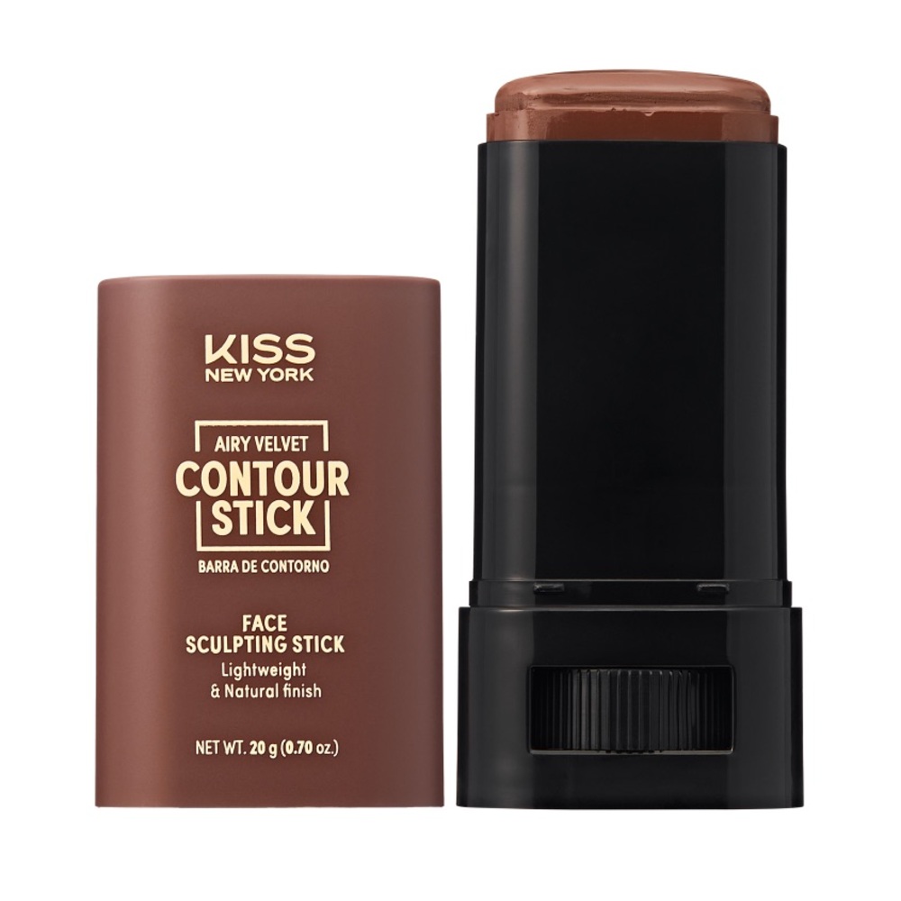 Kiss New York 07 Cognac Airy Velvet Contour Stick- cool neutral undertone, dark